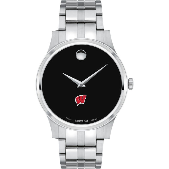 Wisconsin Men&#39;s Movado Collection Stainless Steel Watch with Black Dial Shot #2