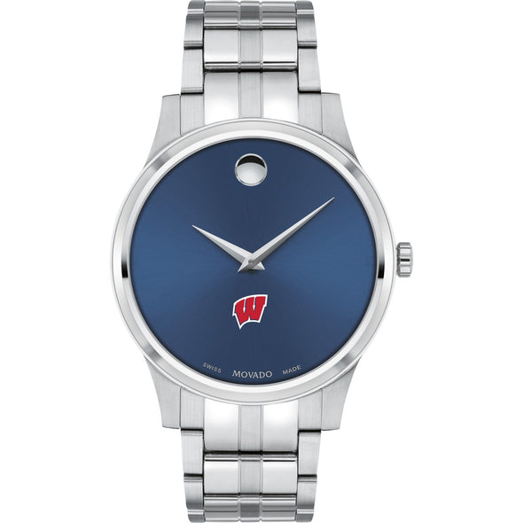 Wisconsin Men&#39;s Movado Collection Stainless Steel Watch with Blue Dial Shot #2