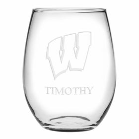 Wisconsin Stemless Wine Glasses Made in the USA Shot #1