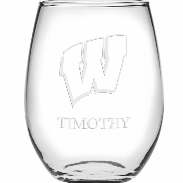 Wisconsin Stemless Wine Glasses Made in the USA Shot #2