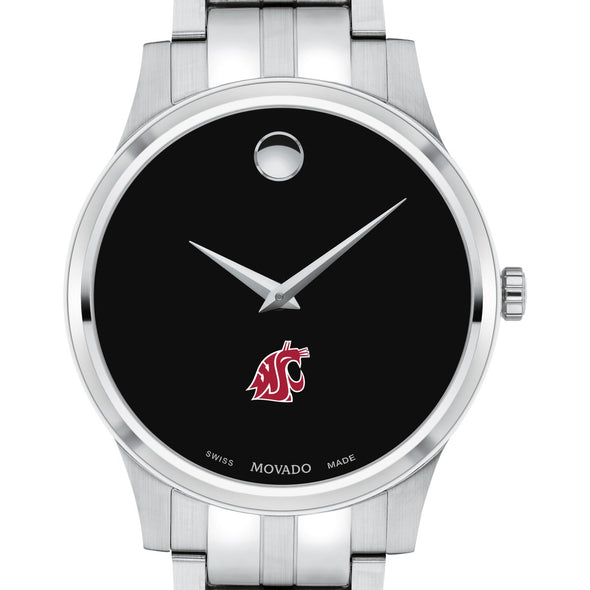 WSU Men&#39;s Movado Collection Stainless Steel Watch with Black Dial Shot #1