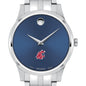 WSU Men's Movado Collection Stainless Steel Watch with Blue Dial Shot #1