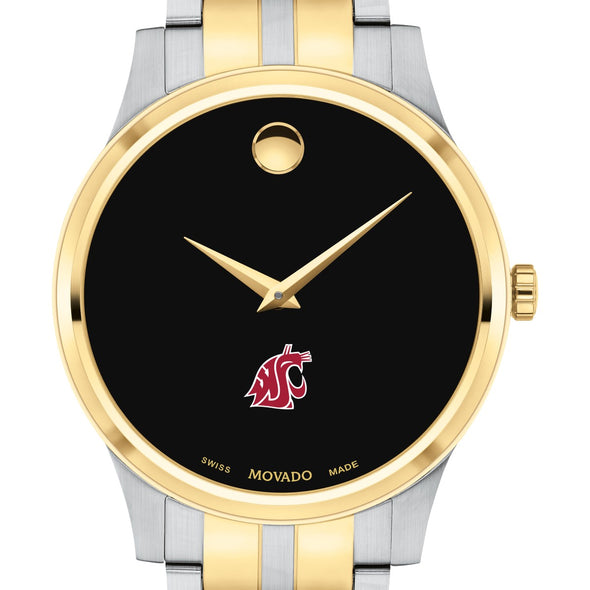 WSU Men&#39;s Movado Collection Two-Tone Watch with Black Dial Shot #1