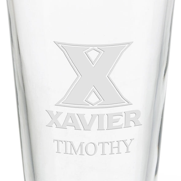 Xavier University 16 oz Pint Glass Shot #3