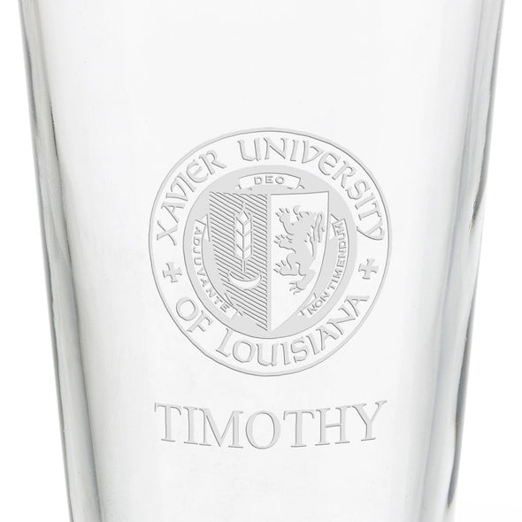 Xavier University of Louisiana 16 oz Pint Glass Shot #3