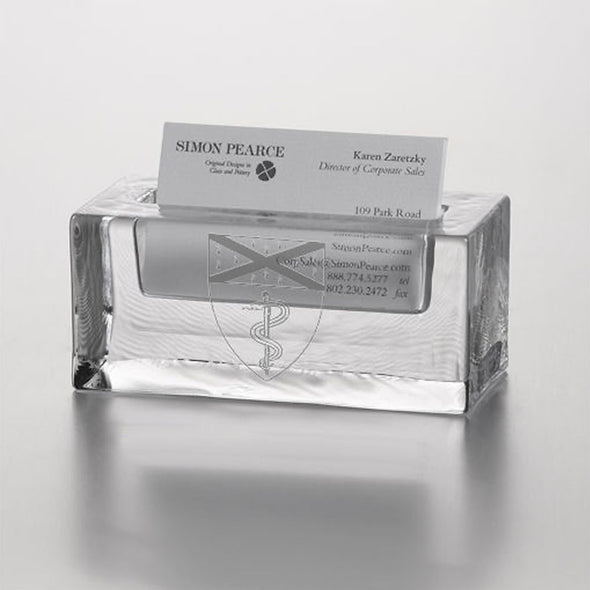 Yale Medicine Glass Business card holder by Simon Pearce Shot #1