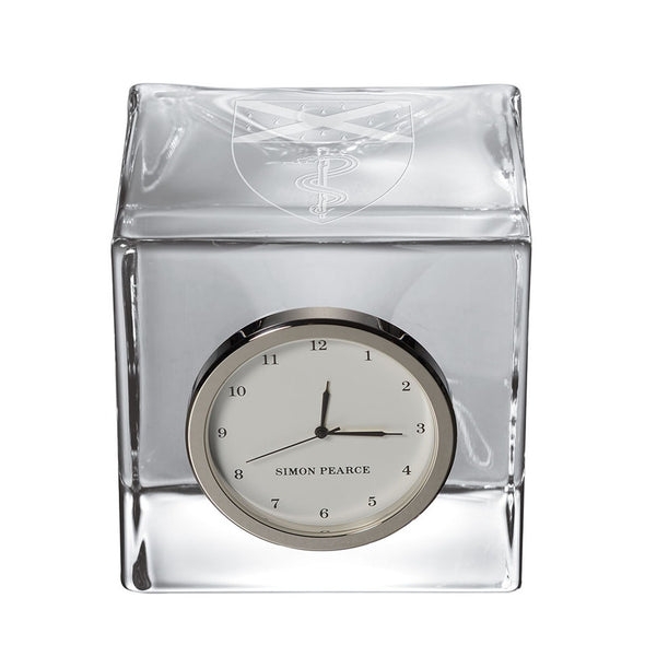 Yale Medicine Glass Desk Clock by Simon Pearce Shot #1