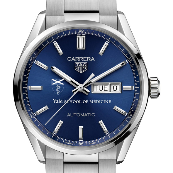 Yale Medicine Men&#39;s TAG Heuer Carrera with Blue Dial &amp; Day-Date Window Shot #1