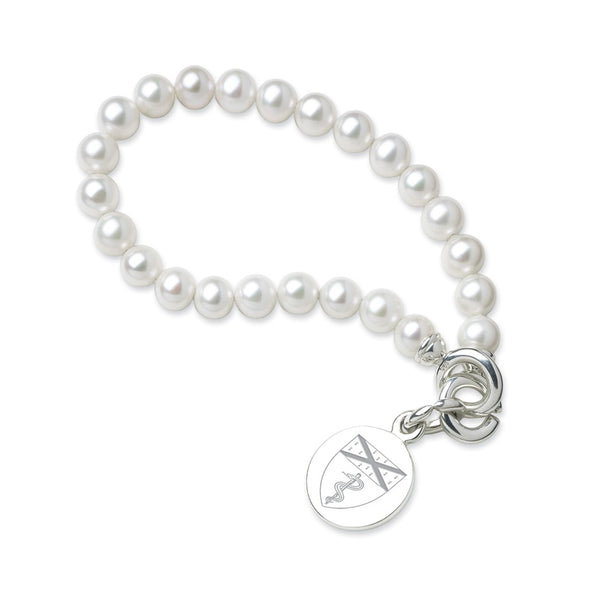 Yale Medicine Pearl Bracelet with Sterling Silver Charm Shot #1