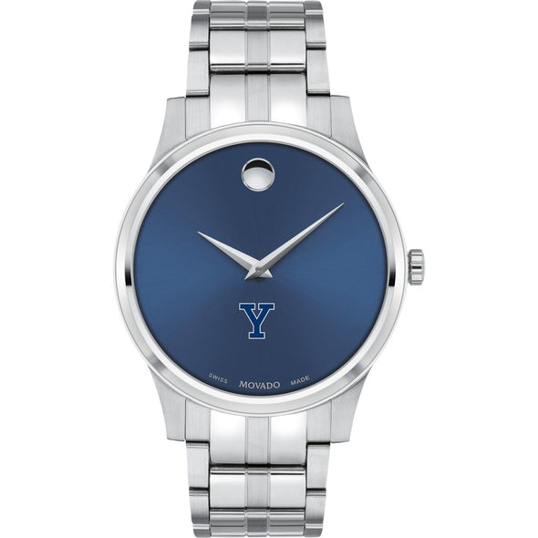 Yale Men&#39;s Movado Collection Stainless Steel Watch with Blue Dial Shot #2