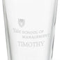 Yale School of Management 16 oz Pint Glass Shot #3