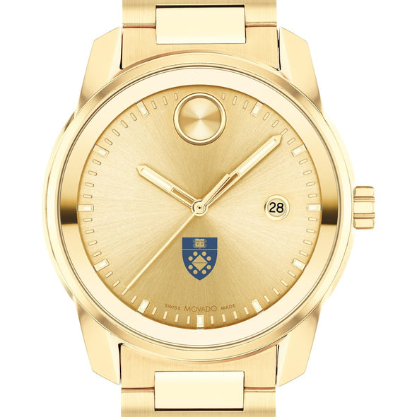 Yale School of Management Men&#39;s Movado BOLD Gold with Date Window Shot #1